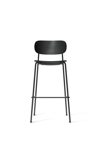 MENU - stołek barowy - Co Bar Chair - Black Steel / Black Oak