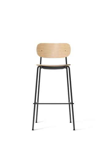 MENU - stołek barowy - Co Bar Chair - Black Steel / Natural Oak