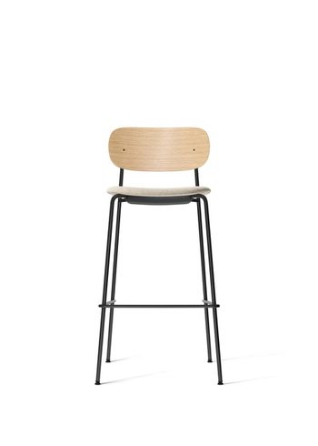 MENU - stołek barowy - Co Bar Chair - Black Steel / Natural Oak / Moss