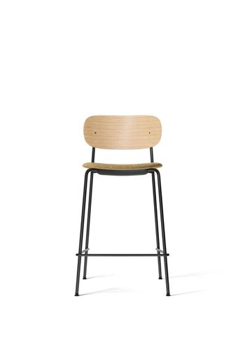 MENU - stołek barowy - Co Counter Chair - Black Steel / Natural Oak / Bouclé