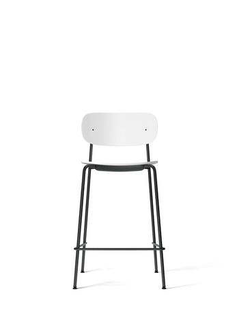 MENU - stołek barowy - Co Counter Chair - Black Steel / White Plastic