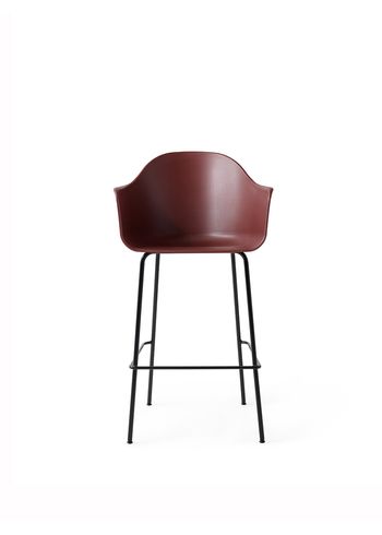 MENU - Barkruk - Harbour Bar Chair / Black Steel Base - Burned Red