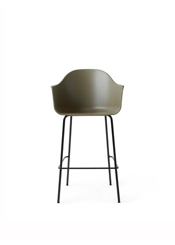 MENU - Barkruk - Harbour Bar Chair / Black Steel Base - Olive