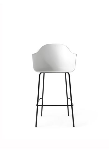 MENU - Bar stool - Harbour Bar Chair / Black Steel Base - White