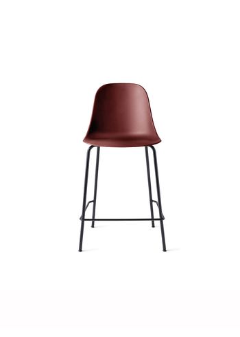 Audo Copenhagen - Banco de bar - Harbour Bar Counter Chair / Black Steel Base - Burned Red