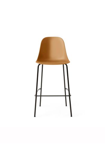 Audo Copenhagen - stołek barowy - Harbour Bar Counter Chair / Black Steel Base - Khaki