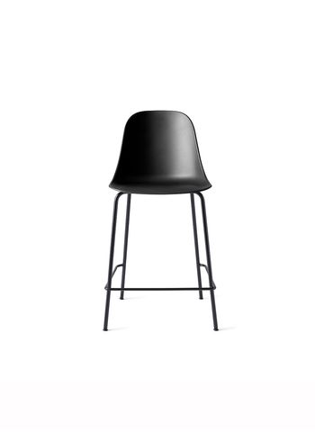 MENU - stołek barowy - Harbour Side Counter Chair / Black Steel Base - Black