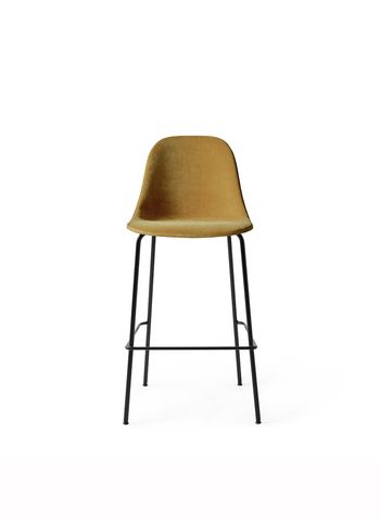 Audo Copenhagen - Baarijakkara - Harbour Bar Counter Chair / Black Steel Base - Upholstery: City Velvet CA 7832/060