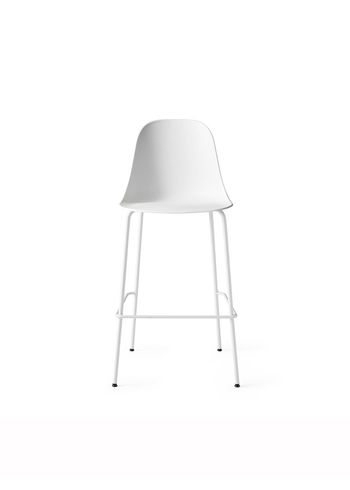 MENU - Banco de bar - Harbour Bar Counter Chair / Black Steel Base - White