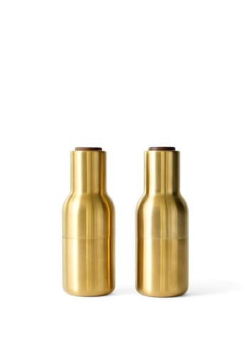 MENU - Mill - Bottle Grinder 2-pack - Brushed Brass / Walnut
