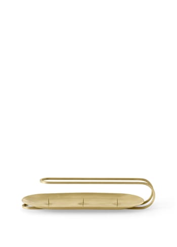 MENU - Ljushållare - Clip Candle Holder - Brass/Tray