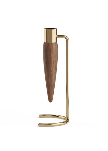 MENU - Candle Holder - Umanoff Candle Holder - Polished Brass / Walnut