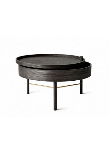 MENU - Coffee Table - Turning Table - Black Ash / Brass