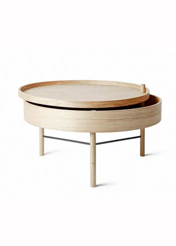 MENU - Sofabord - Turning Table - White Oak / Black Chrome