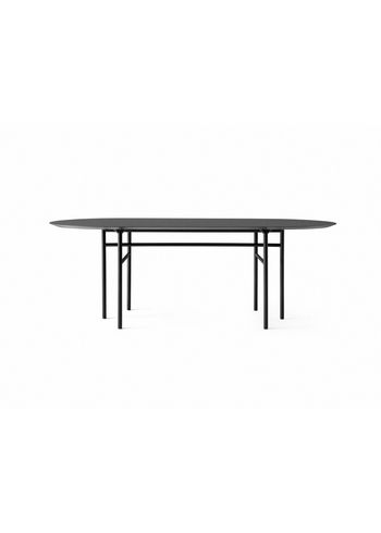MENU - Ruokapöytä - Snaregade Oval Dining Table - Black/Charcoal Linoleum