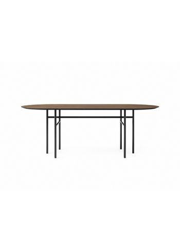 MENU - Dining Table - Snaregade Oval Dining Table - Black/Dark Stained Oak