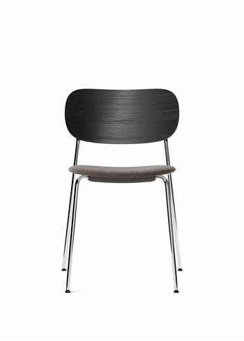MENU - Stol - Co Chair / Chrome Base - Upholstery: Doppiopanama T14012/001 / Black Oak