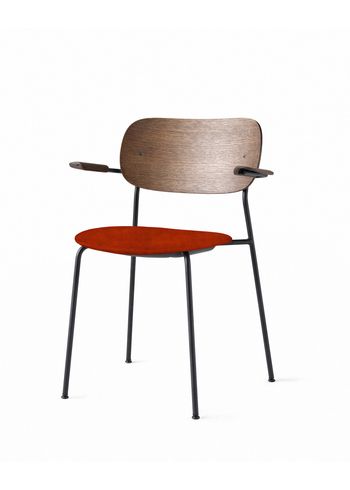 MENU - Silla - Co Chair w. Armrest / Black Base - Upholstery: City Velvet CA7832/062 / Dark Stained Oak