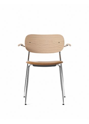MENU - Puheenjohtaja - Co Chair w. Armrest / Chrome Base - Upholstery: Dakar 0250 / Natural Oak
