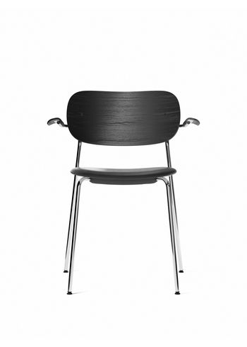 MENU - Chair - Co Chair w. Armrest / Chrome Base - Upholstery: Dakar 0842 / Black Oak