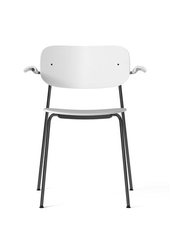 MENU - Chaise - Co dining chair - Plastik - Black Steel: With armrest/ White