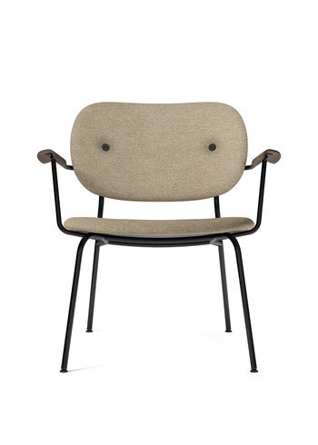 MENU - Krzesło - Co Lounge Chair - Fuldt polstret - Black Steel / Dark Stained Oak / Upholstery: Moss 019