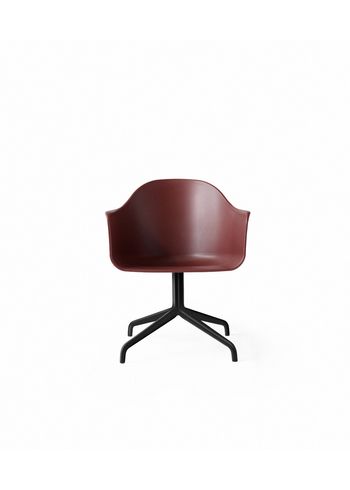 MENU - Cadeira - Harbour Dining Chair / Black Star Base w. Swivel - Burned Red