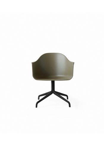 MENU - Krzesło - Harbour Dining Chair / Black Star Base w. Swivel - Olive