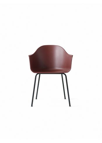MENU - Stol - Harbour Dining Chair / Black Steel Base - Burned Red