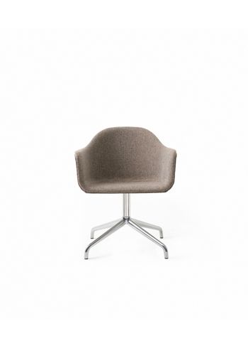 MENU - Chaise - Harbour Dining Chair / Polished Aluminium Star Base w. Swivel - Upholstery: Hallingdal 65, 0270