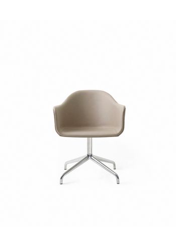 MENU - Stol - Harbour Dining Chair / Polished Aluminium Star Base w. Swivel - Upholstery: Nuance 40782