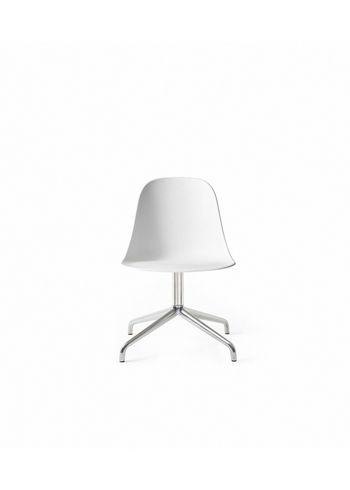 MENU - Stol - Harbour Side Dining Chair / Polished Aluminium Star Base w. Swivel - White