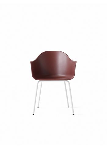 MENU - Stol - Harbour Dining Chair / Light Grey Steel Base - Burned Red