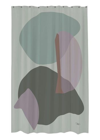 Mette Ditmer - Badeforhæng - GALLERY Shower Curtain - Purple, Grey