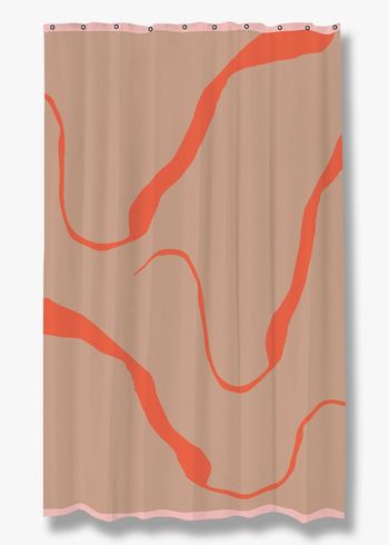 Mette Ditmer - Douchegordijn - NOVA ARTE Shower Curtain - Latte / Orange