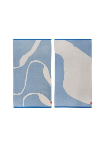 Mette Ditmer - Badehåndklæde - NOVA ARTE Towel - 2-Pack - Light blue / Off-white