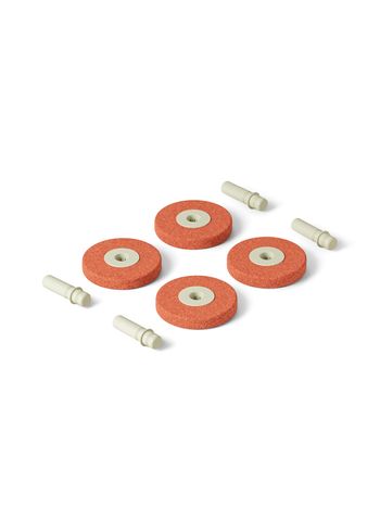 MODU - Juguetes - 4x Foam Wheels - Burnt Orange / Dusty Green