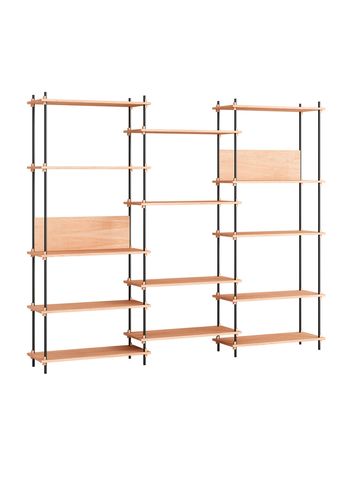 MOEBE - Librería - Shelving system - S.200.3.A - Oak / Black