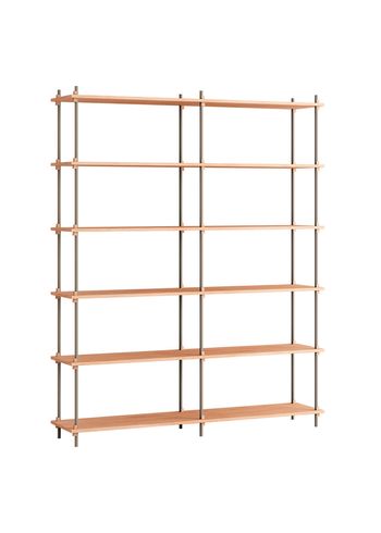 MOEBE - Kirjahylly - Shelving system - S.85.1.A - Oak / Warm Grey