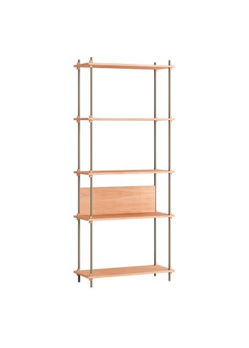 MOEBE - Wyświetlacz - Shelving system - S.200.1.A - Oak / Warm Grey