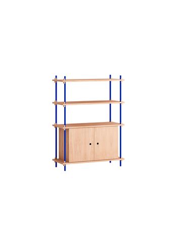 MOEBE - Hyllor - Shelving system - S.115.1.B - Oak / Deep Blue