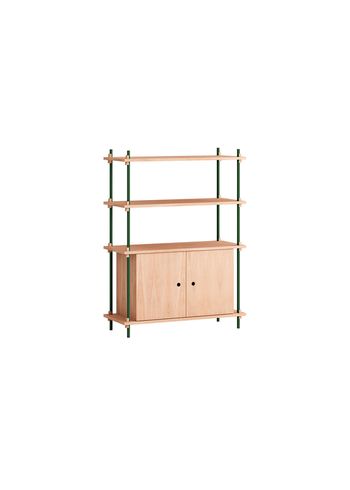 MOEBE - Stellingen - Shelving system - S.115.1.B - Oak / Pine Green