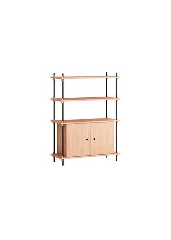 MOEBE - Libreria - Shelving system - S.115.1.B - Oak / Black