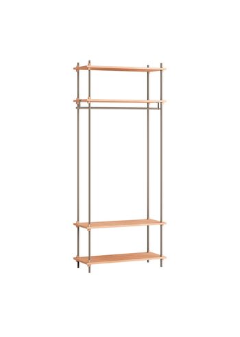 MOEBE - Wyświetlacz - Shelving system - S.200.1.F - Oak / Warm Grey