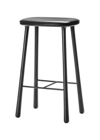 Møbel Copenhagen - Bar stool - Cuba Bar Stool - Black Lacquered Oak / Black Leather
