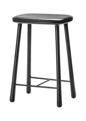 Møbel Copenhagen - Bar stool - Cuba Counter Stool - Black Lacquered Oak / Black Leather