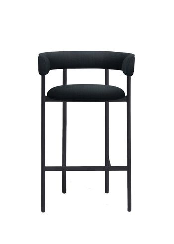 Møbel Copenhagen - Bar stool - Font Bar Armstool - Black with a hint of Blue Remix 196 - Black Frame
