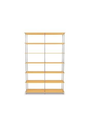 Montana - Sistema di scaffalature - Montana Free 660000 - Frame: 44c-chrome - 233-AcaciaStructure