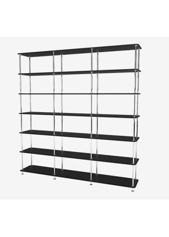 Montana - Shelving system - Montana Free 666000 - Frame: 44c-chrome - 207-Blackstructure