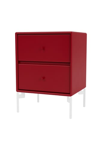 Montana - Bedside table - DRIFT - With white legs - Beetroot